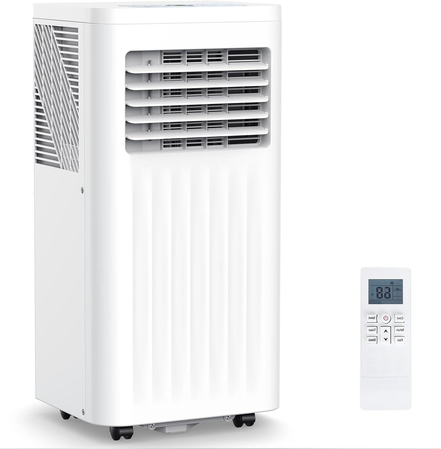 Portable Air Conditioners, 10000 BTU Portable AC Unit with Dehumidifier & Fan, 24H On/Off Timer, Up to 450 Sq.Ft, Quiet Air Conditioner Portable for Room, Window Mount Kit & Remote Control