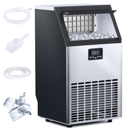 COWSAR Original Moon-Shaped Ice Commercial Ice Maker 120lbs/24H, Low Energy Consumption