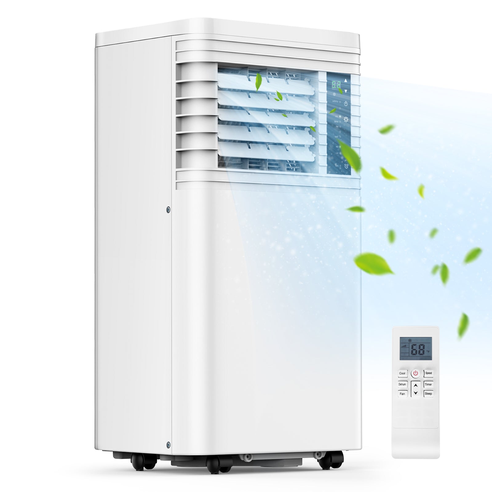 COWSAR 8000-10000 BTU Portable Air Conditioner – Quiet AC Unit with Remote Control, LED Display & 24H Timer