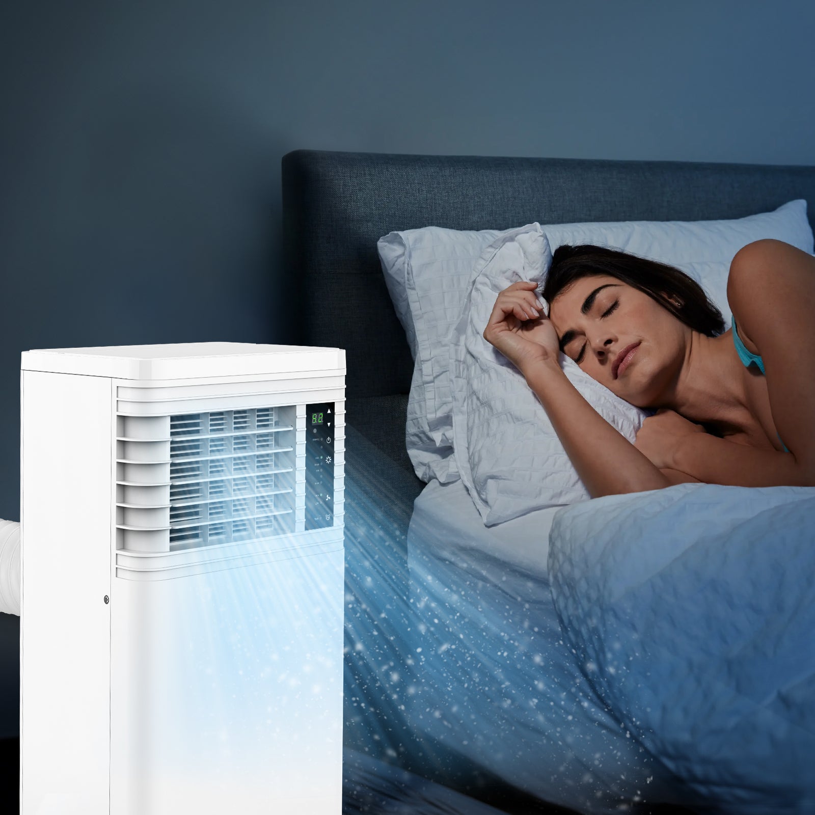 COWSAR 8000-10000 BTU Portable Air Conditioner – Quiet AC Unit with Remote Control, LED Display & 24H Timer