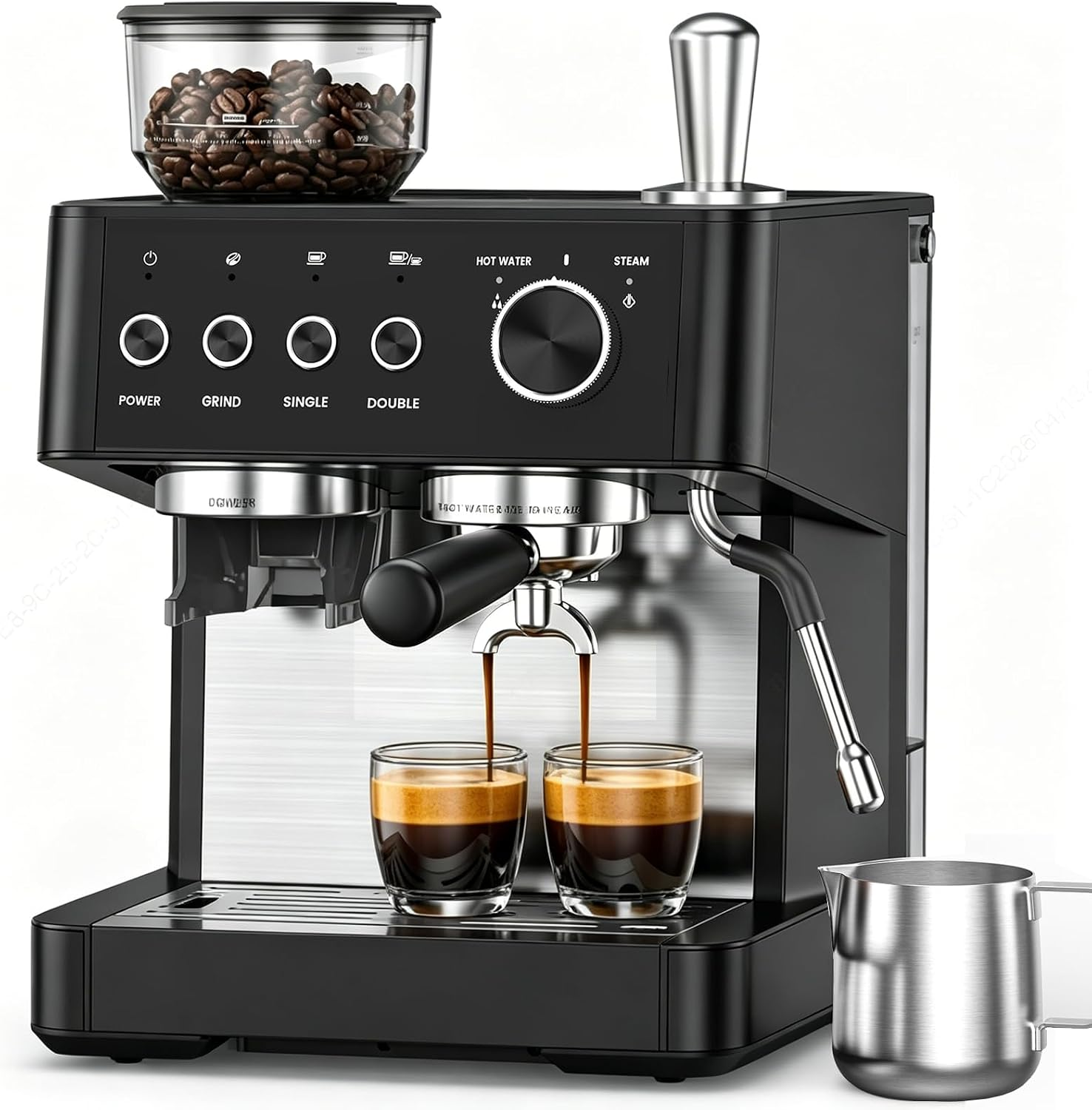 COWSAR 20-Bar Commercial Espresso Machine with Grinder
