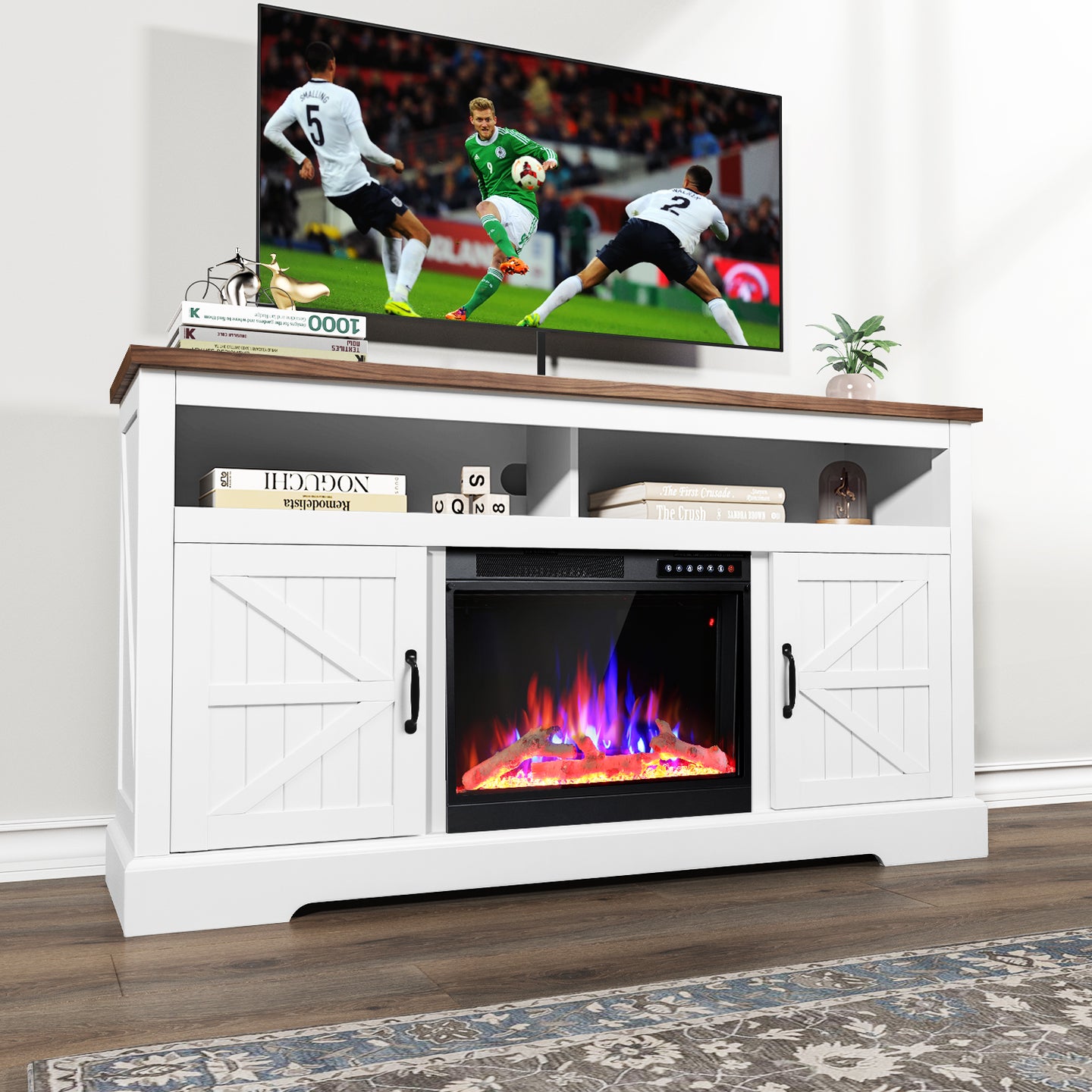 Electric Fireplace TV Stand 65 Inch Cowsar