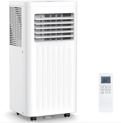 Portable Air Conditioners, 10000 BTU Portable AC Unit with Dehumidifier & Fan, 24H On/Off Timer, Up to 450 Sq.Ft, Quiet Air Conditioner Portable for Room, Window Mount Kit & Remote Control