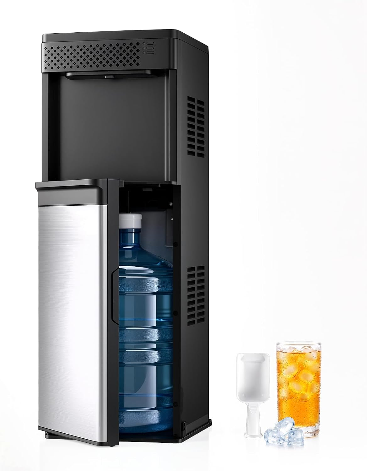 COWSAR Water Dispenser with Ice Maker – 5-Gallon Bottom Load, Hot & Cold, 33 Lbs/Day Ice Maker