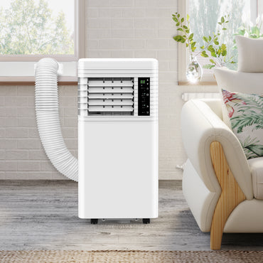 COWSAR 8,000 BTU Portable Air Conditioners Cool Up to 350 Sq.Ft,4 Modes Portable AC with Remote Control,LED Display,24Hrs Timer,Installation Kits for Home/Office/Dorms,White