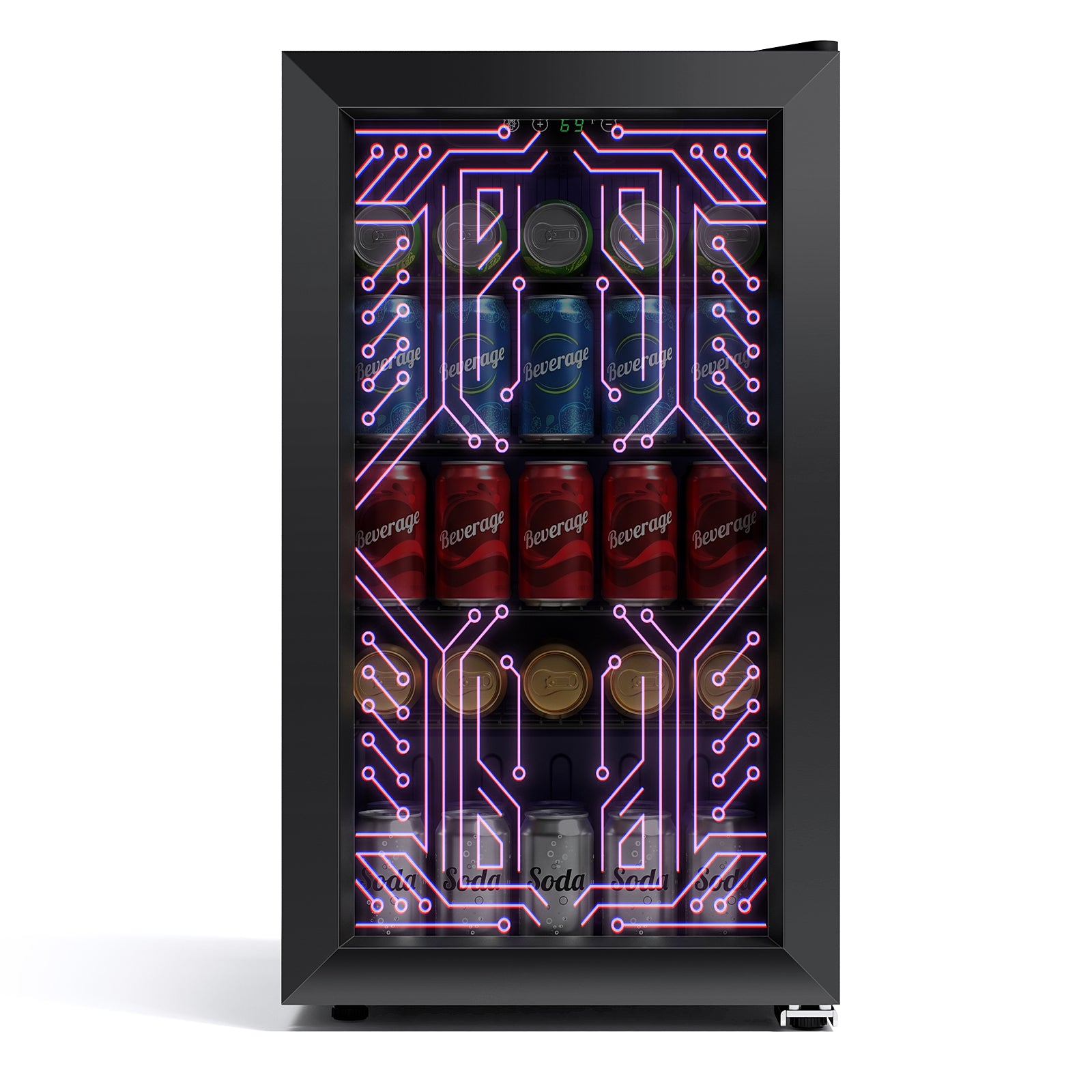 Cowsar Silent 3.2 Cu.Ft Gaming Beverage Refrigerator