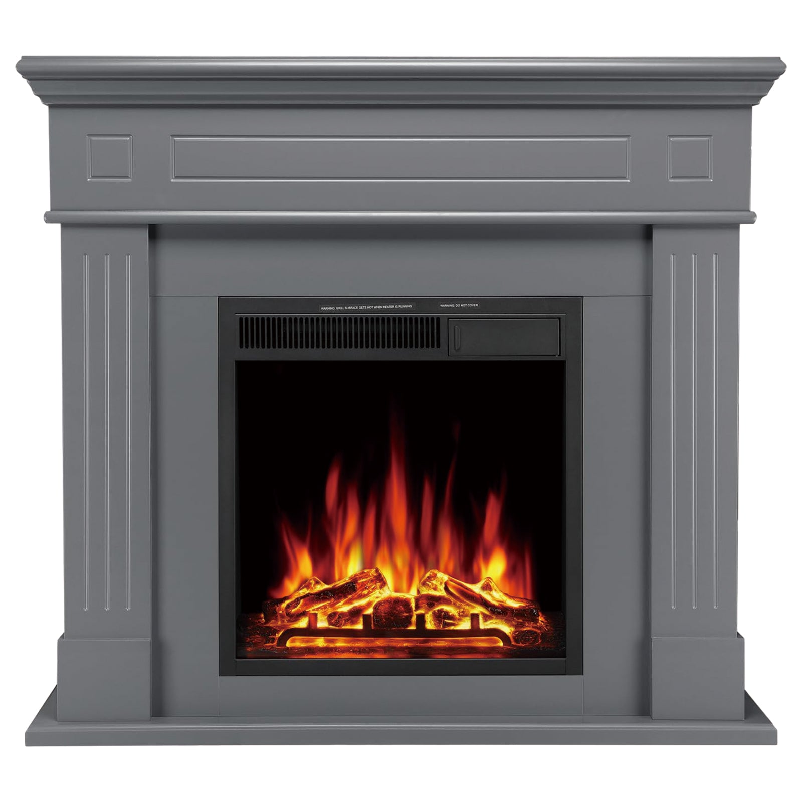 44inch Corner Electric Fireplace with Mantel Shelf Kit Cowsar