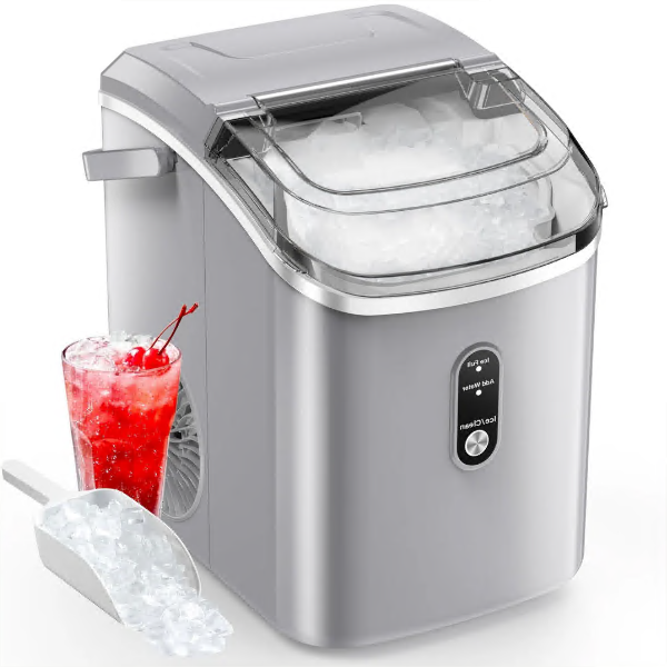 Nugget Ice Maker Countertop, Chewable Pebble Ice 34Lbs Per Day, Crunchy Pellet Ice Cubes