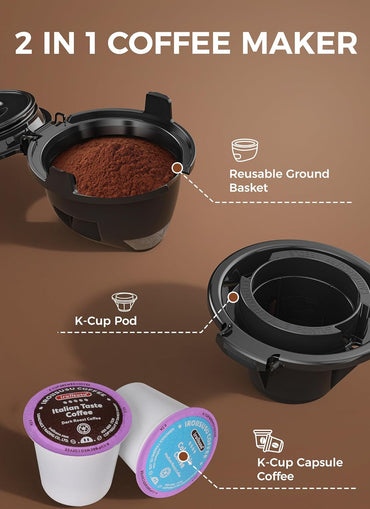 Single Serve Coffee Maker 5 Brew Sizes