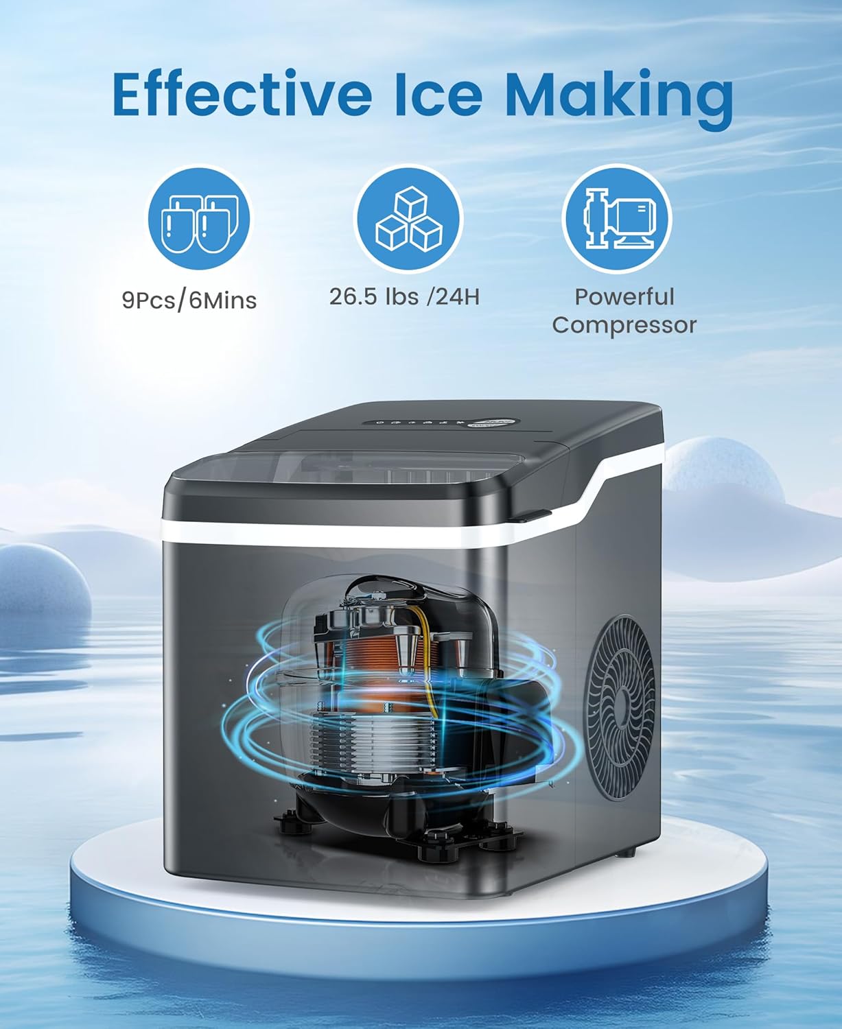 Ice Makers Countertop, 26.5lbs/24H Z4701