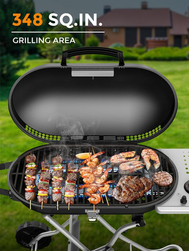 Portable 15000 BTU Propane Gas Grill