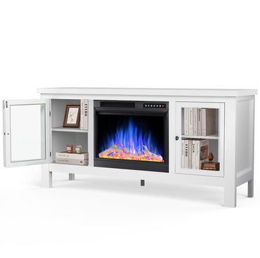 60'' Fireplace TV Stand Mantel Shelf Wooden Surround