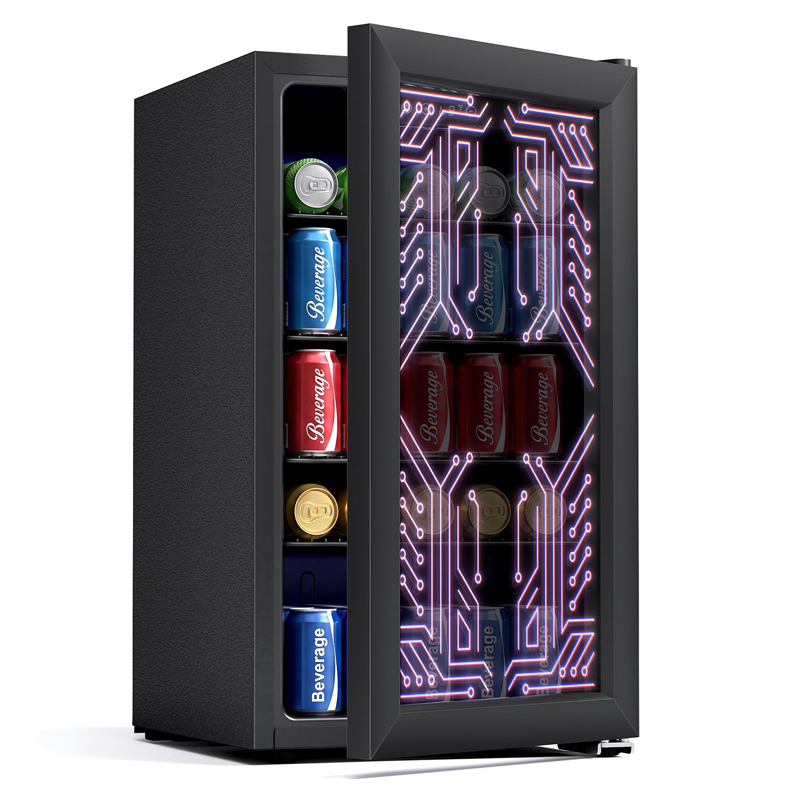 Cowsar Silent 3.2 Cu.Ft Gaming Beverage Refrigerator