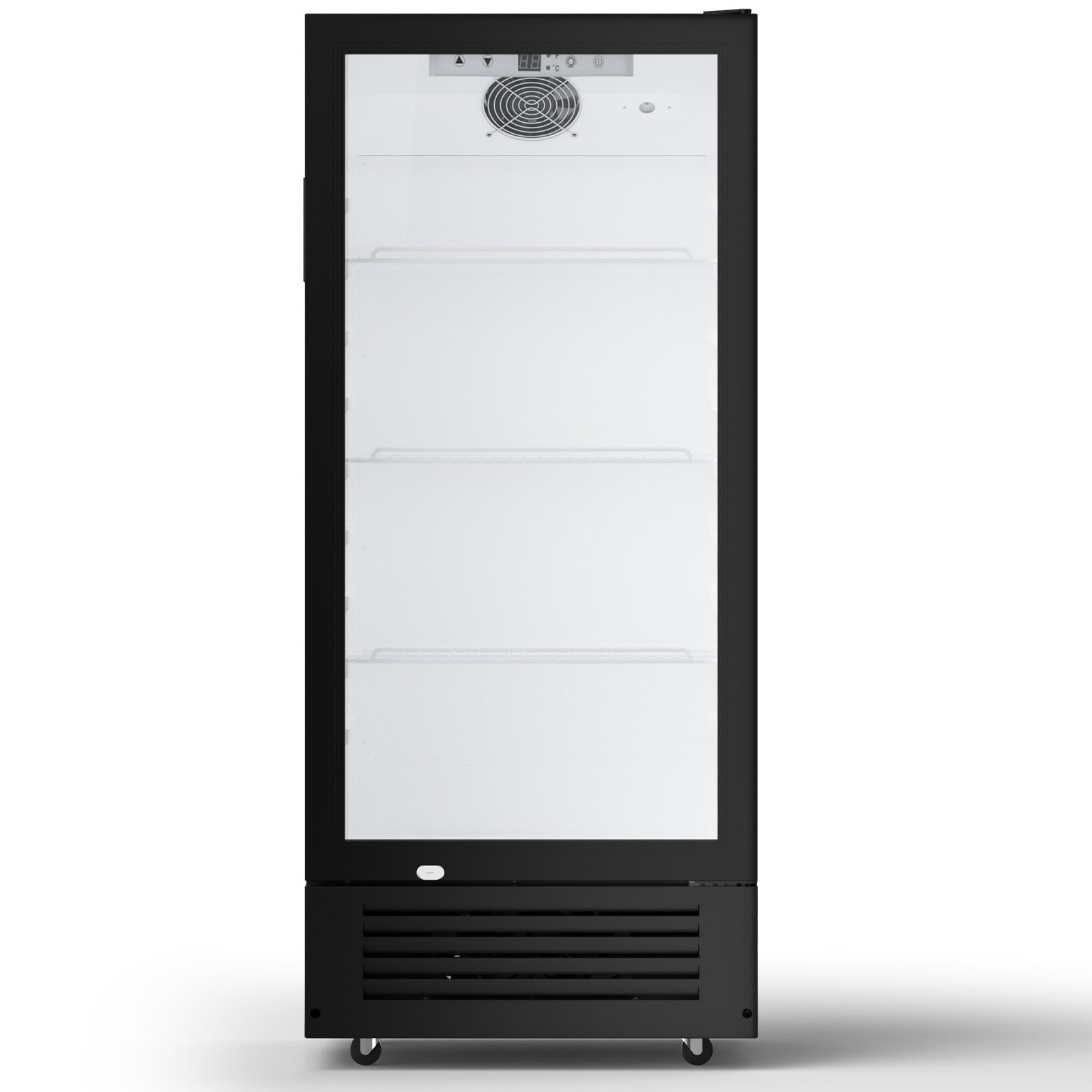 COWSAR 6 Cu. Ft. Beverage Cooler with Double-Layer Glass Door & Swivel Casters