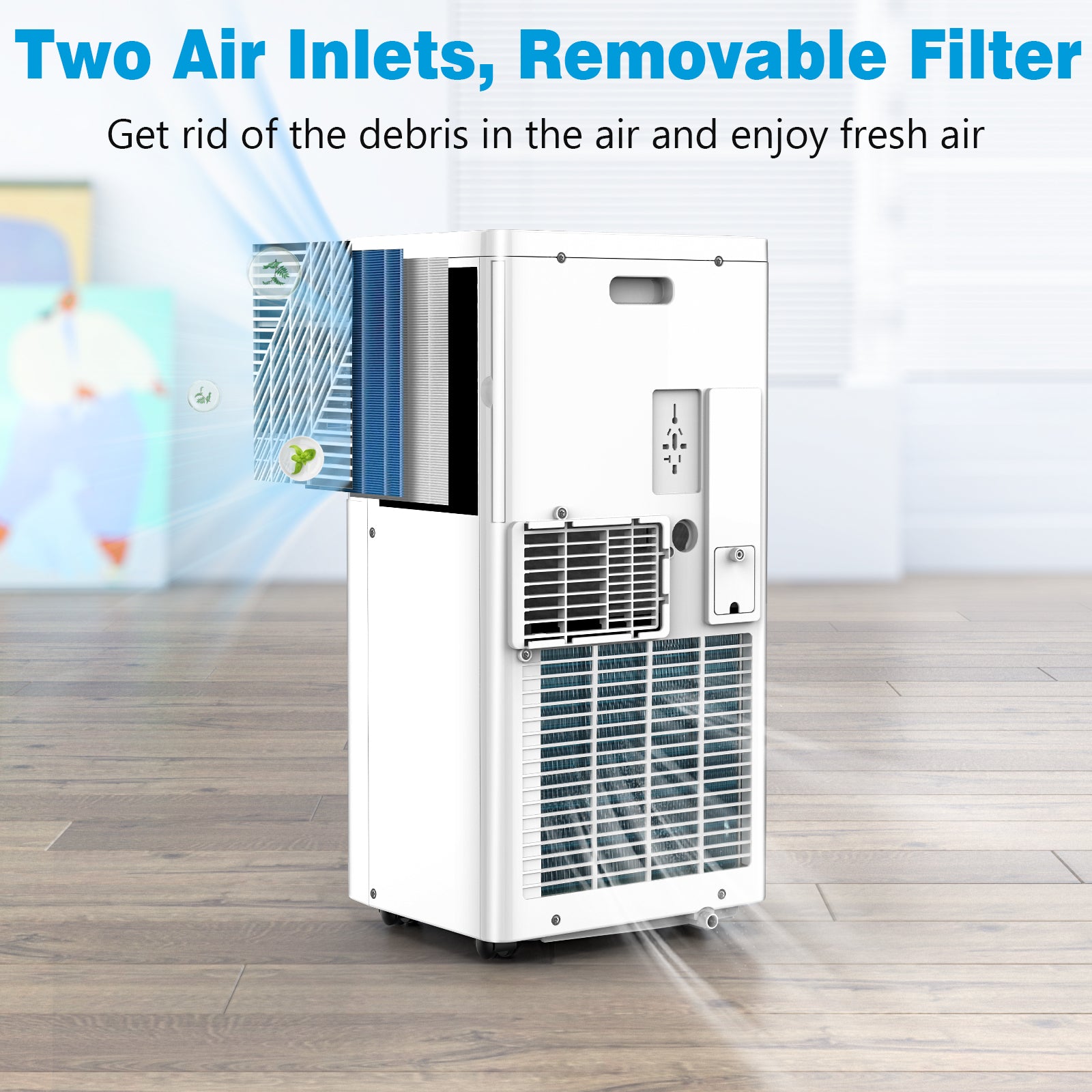 COWSAR 8000-10000 BTU Portable Air Conditioner – Quiet AC Unit with Remote Control, LED Display & 24H Timer