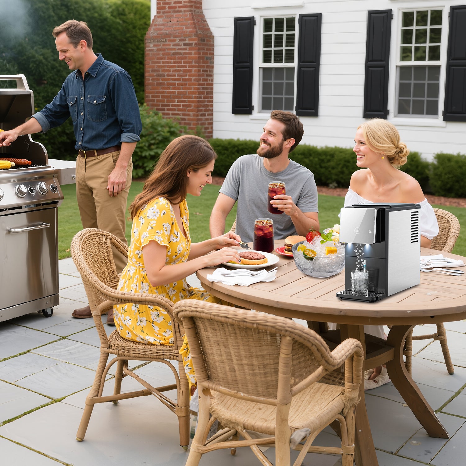 Cowsar Silent Nugget Ice Maker – 33 lbs/24H, Self-Cleaning, 1.8L Tank