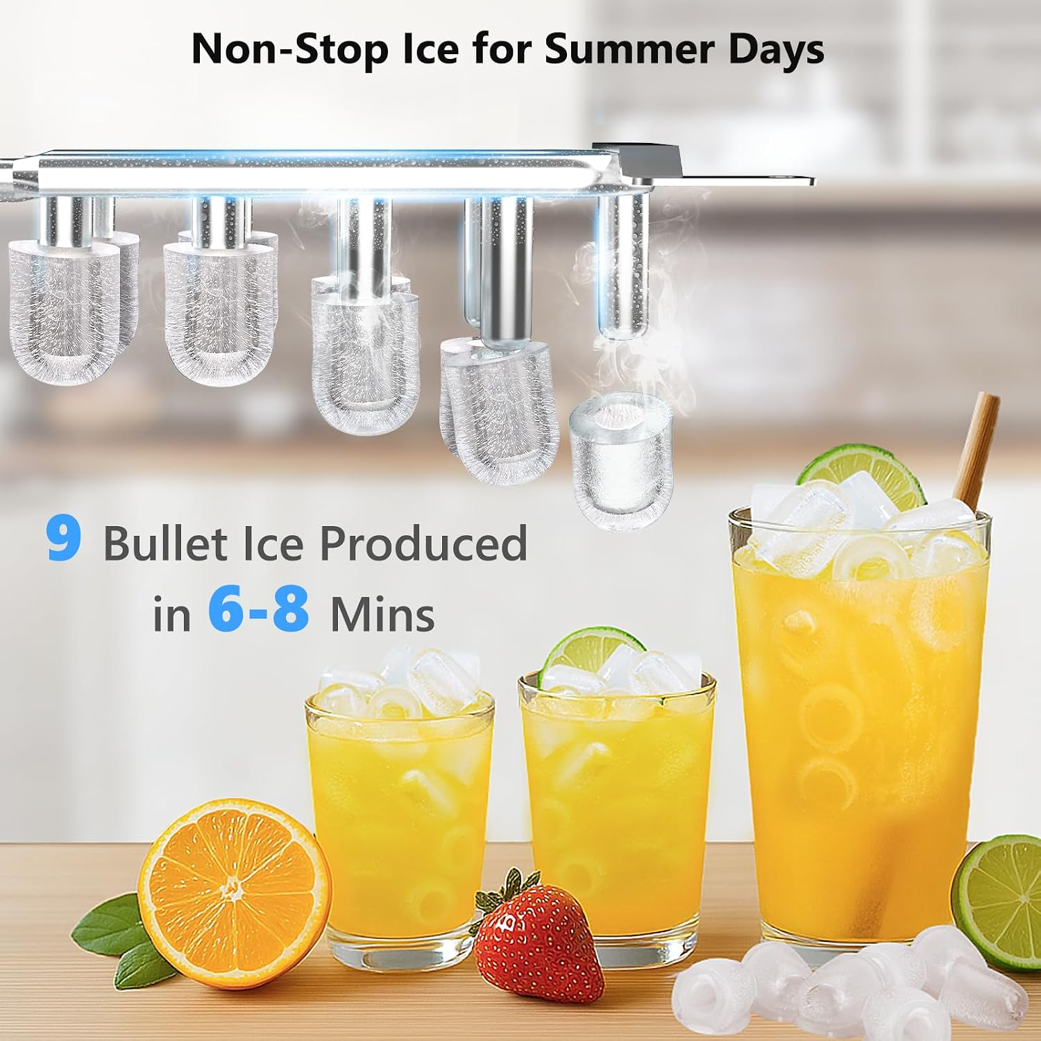 COWSAR Water Dispenser with Ice Maker – 5-Gallon Bottom Load, Hot & Cold, 33 Lbs/Day Ice Maker