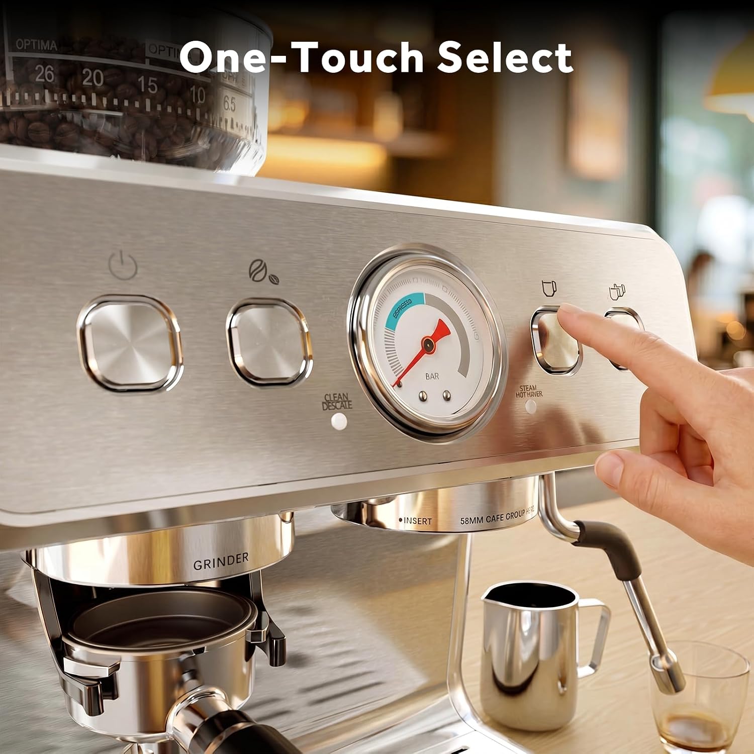 Cowsar 20 Bar Espresso Machine with Grinder