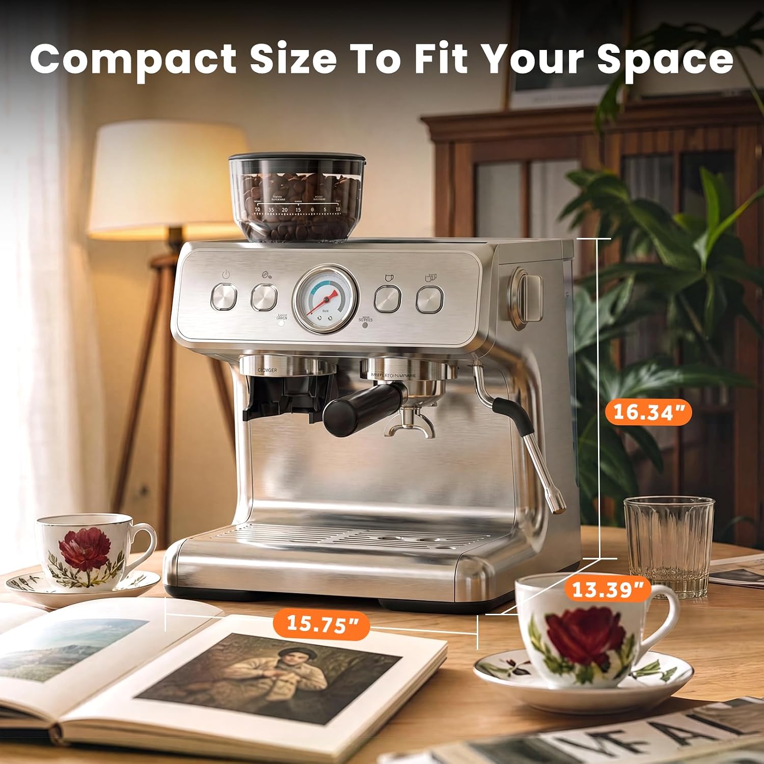 Cowsar 20 Bar Espresso Machine with Grinder