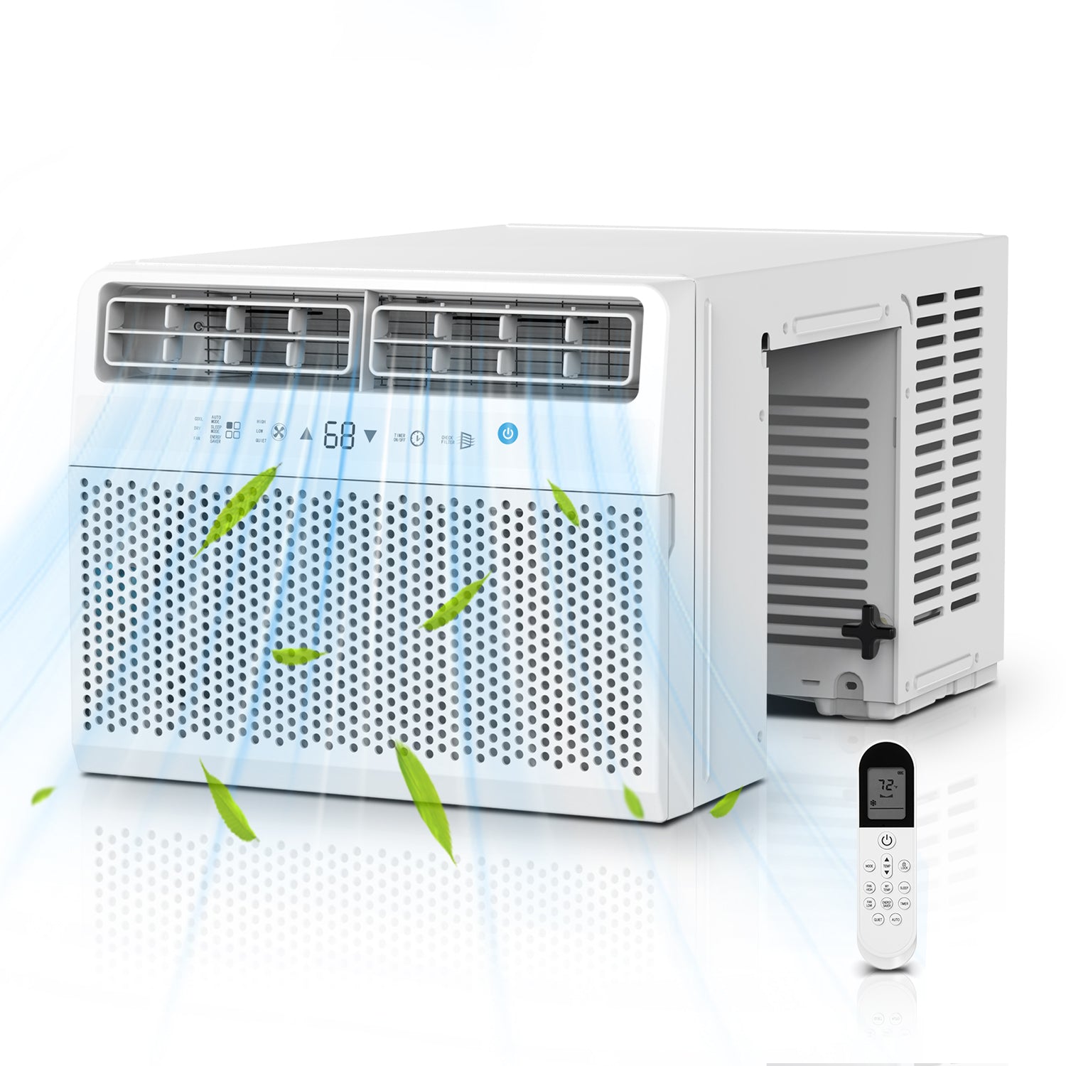 Cowsar Quiet Window Air Conditioner 10,000/1,2000 BTU, Window AC Unit Cooling Room 450sq.ft