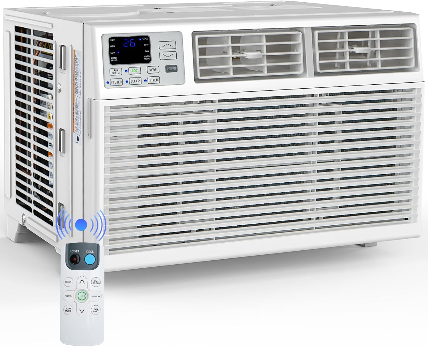 Quiet Window Air Conditioner 6000/10,000/1,2000 BTU, Window AC Unit Cooling Room 450sq.ft