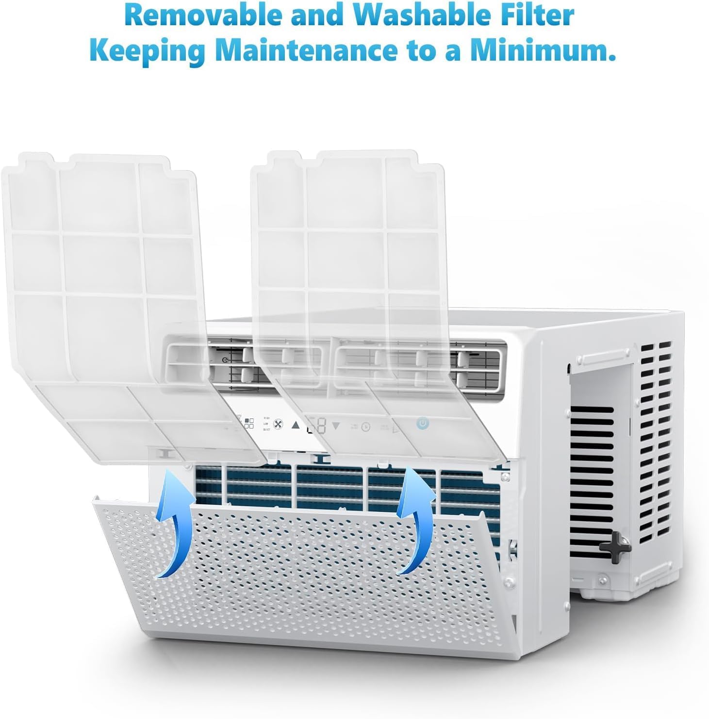 Quiet Window Air Conditioner 6000/10,000/1,2000 BTU, Window AC Unit Cooling Room 450sq.ft