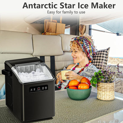 Countertop Ice Maker,26 lbs Per Day, 9 Ice Cubes in 6 Mins