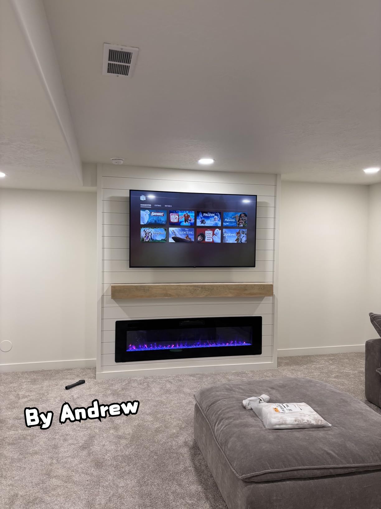 Electric Fireplace Insert 30/36/42/50/60/68 Inch 750W/1500W