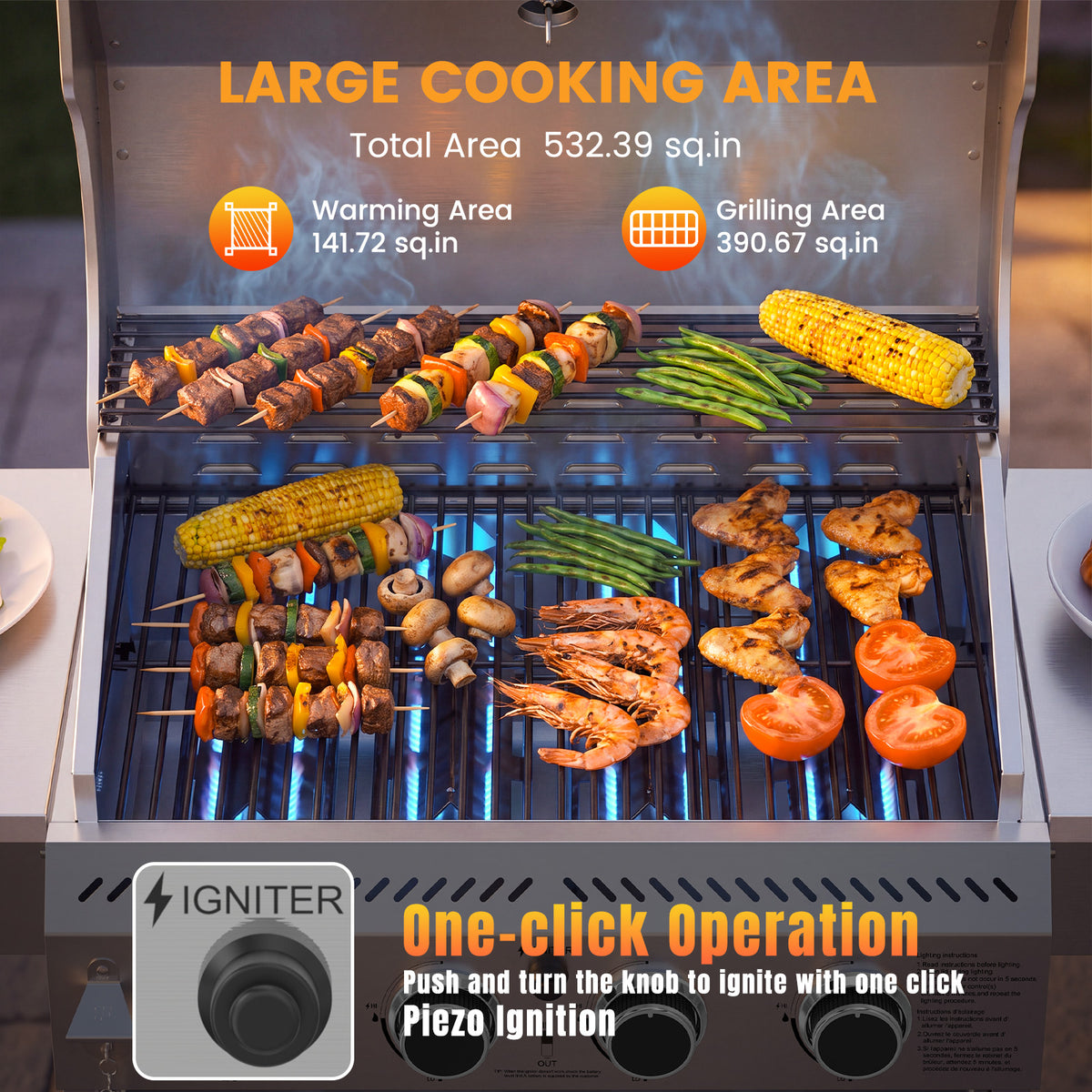 COWSAR Gas Grill BA0140F