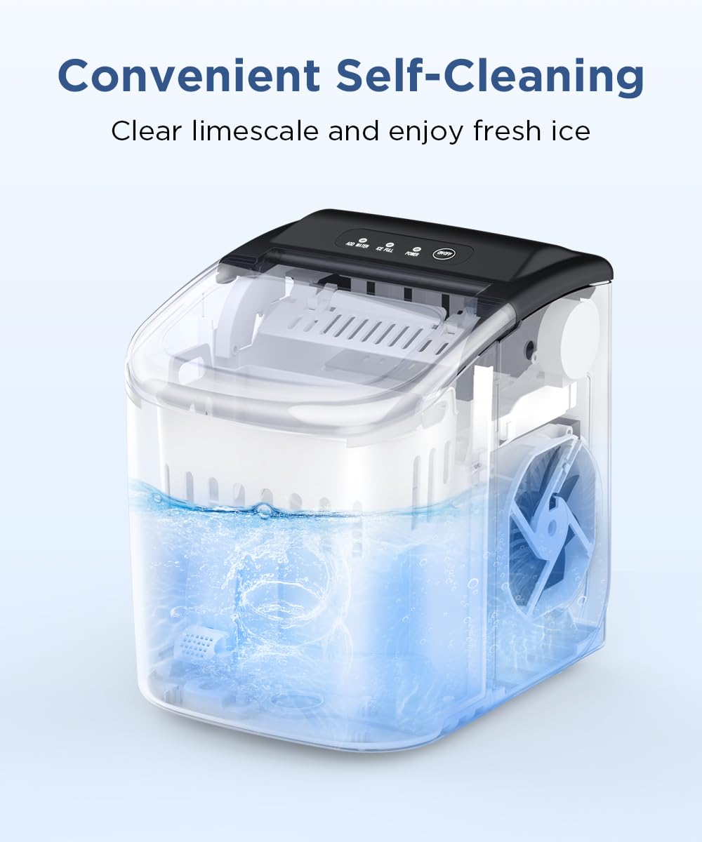 COWSAR 26 Lb. Daily Production Bullet Clear Ice Portable Ice Maker Cowsar