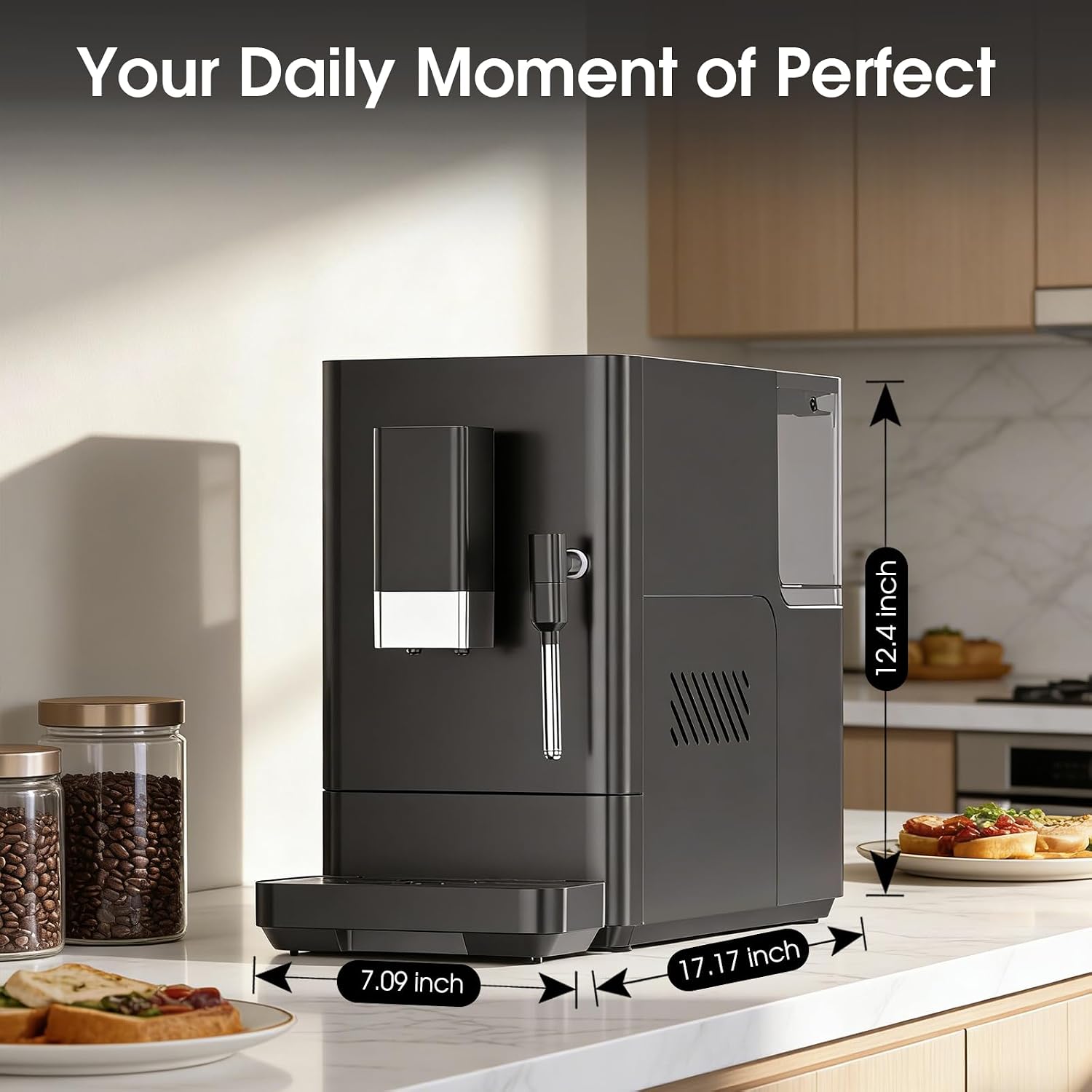 20 Bar Automatic Espresso Machine with Grinder