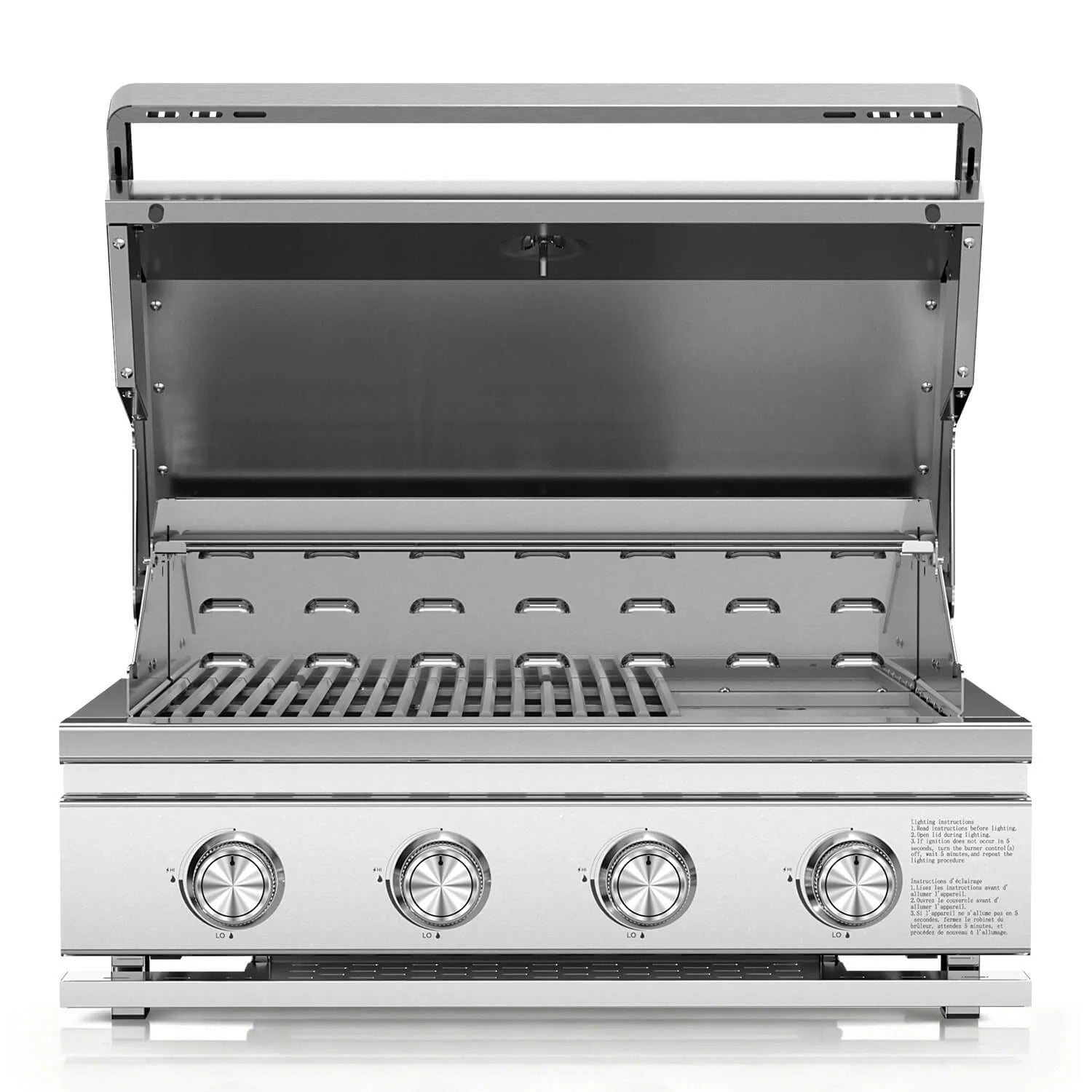 Cowsar 28" Built-In Propane Gas Grill, 4-Burner, 32,000 BTU, 516 sq.in, Heavy-Duty 304 Stainless Steel