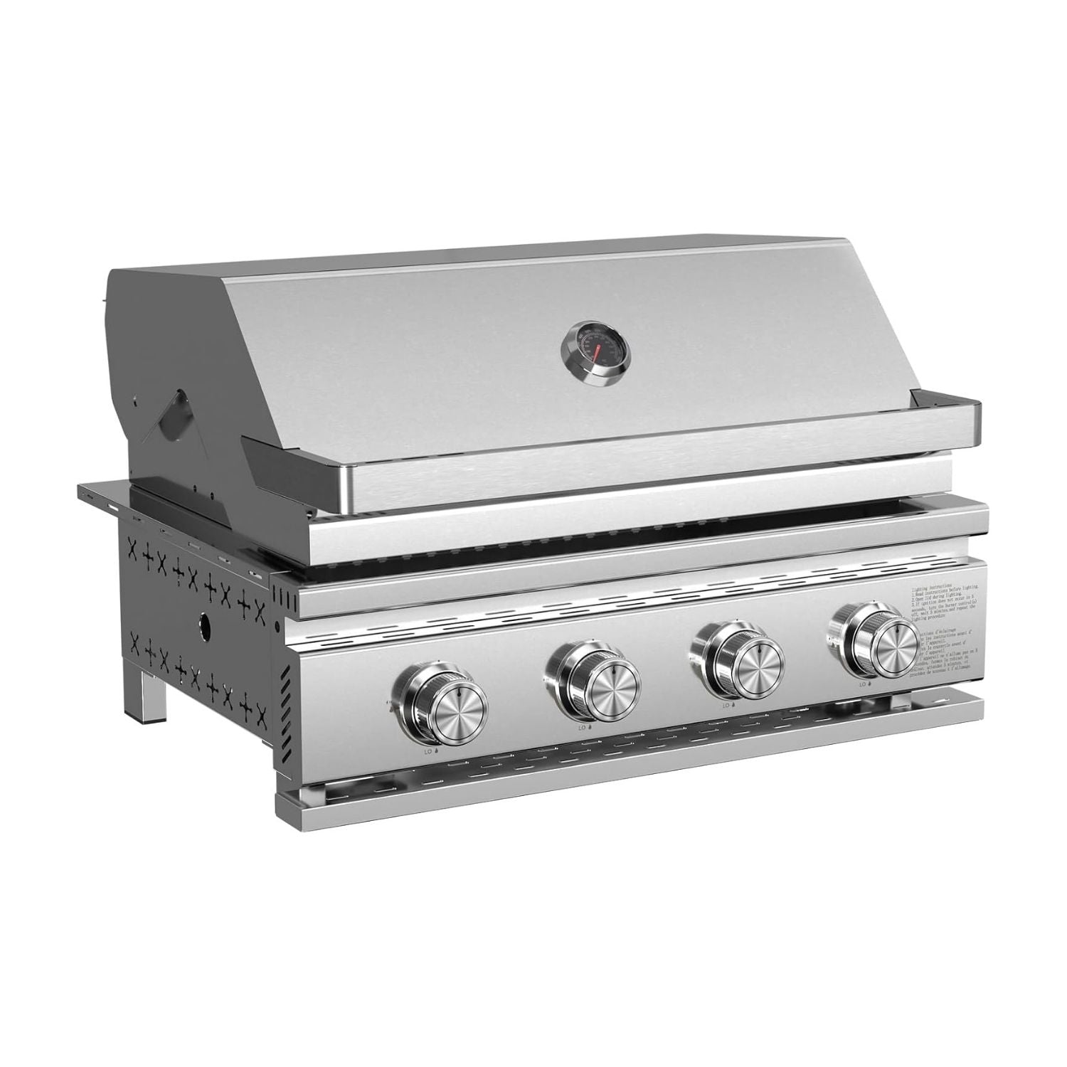 Cowsar 28" Built-In Propane Gas Grill, 4-Burner, 32,000 BTU, 516 sq.in, Heavy-Duty 304 Stainless Steel
