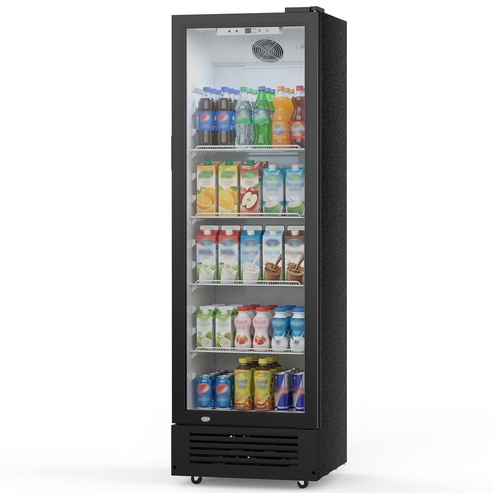 Cowsar 9 cu. ft. Commercial Glass Door Refrigerator – Frost-Free Display Cooler