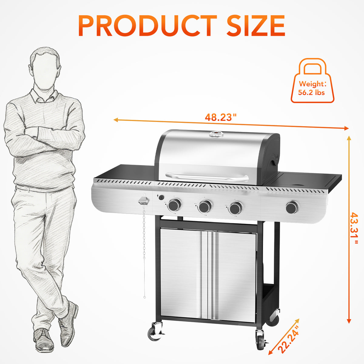 COWSAR Gas Grill G0141E
