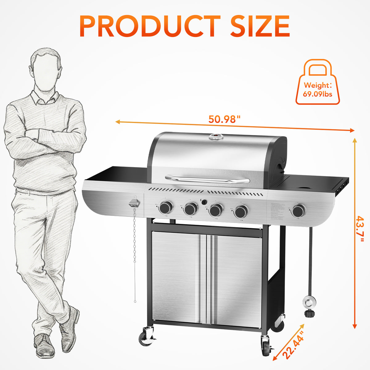 COWSAR Gas Grill BA0141A