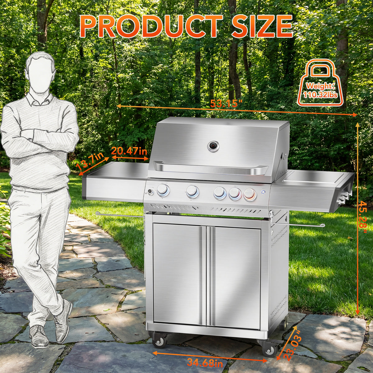COWSAR Gas Grill G0141E