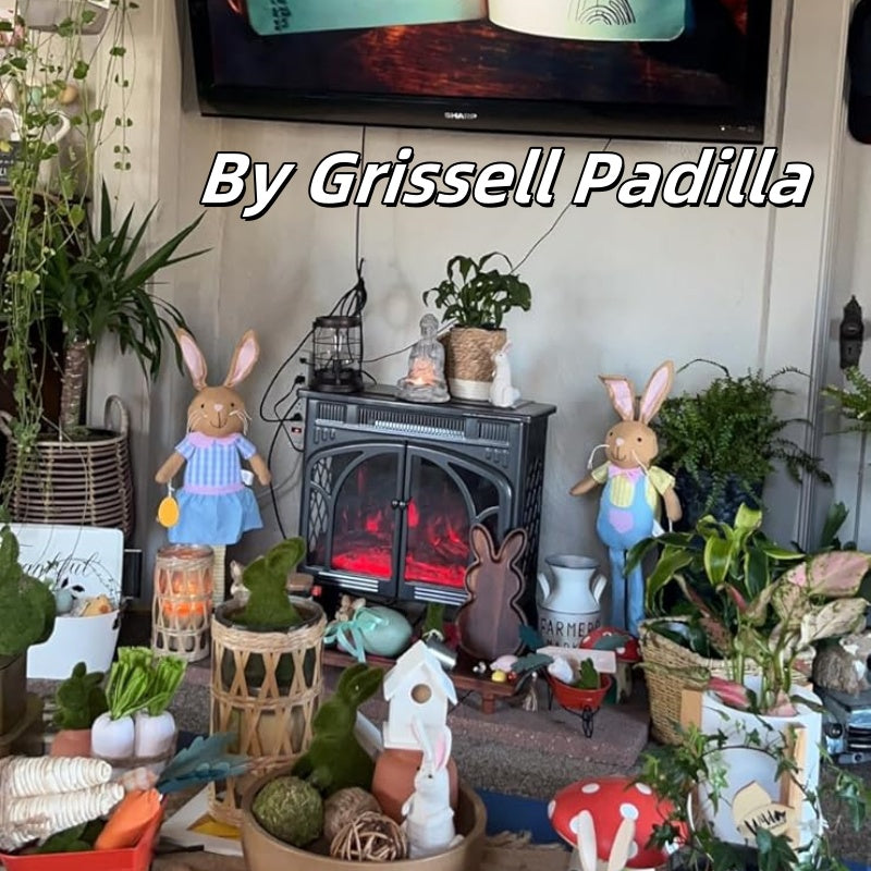 Electric Fireplace Stove Heater with 3D Logs