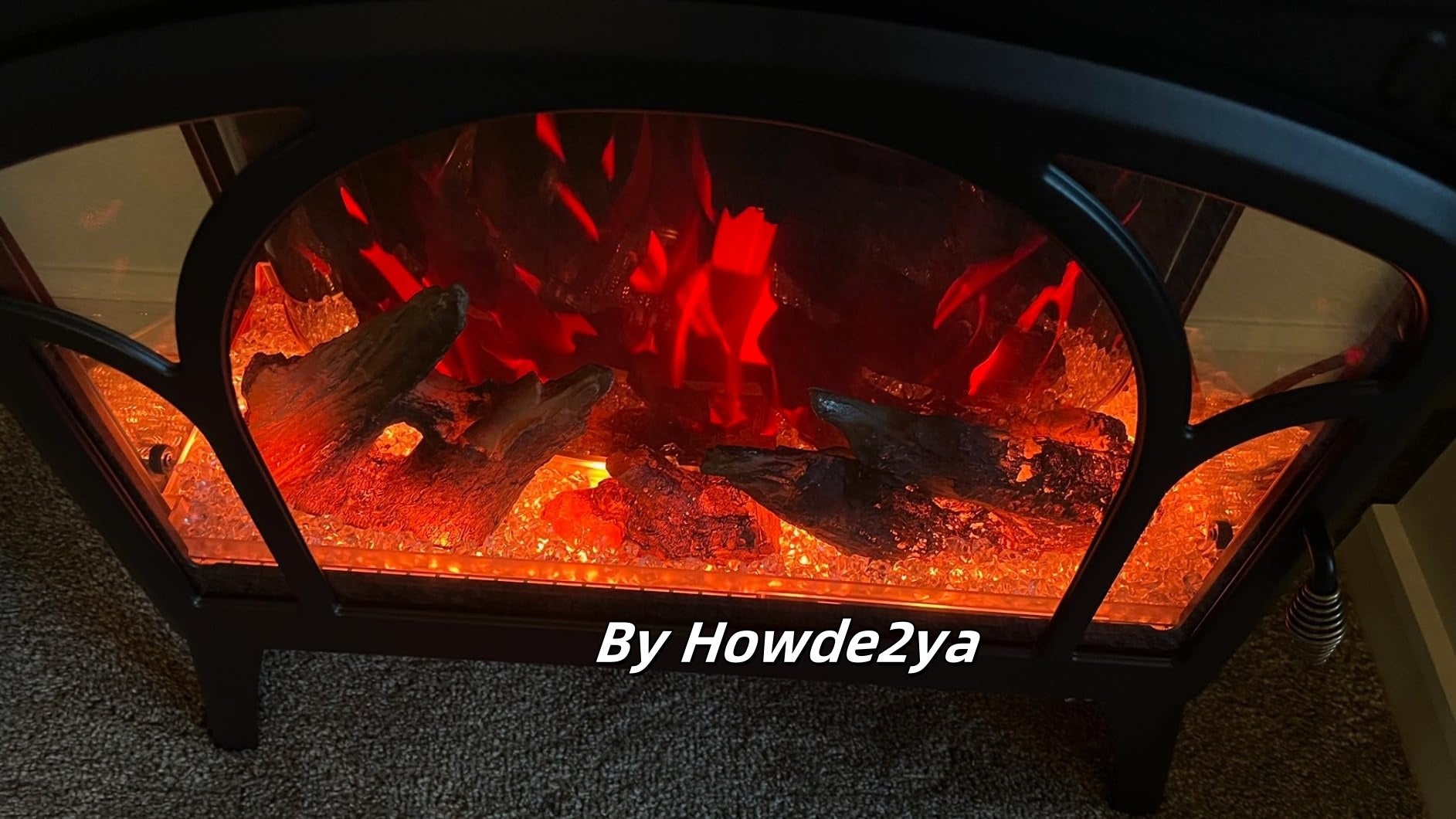 Electric Fireplace Stove 500/1500W Crystal