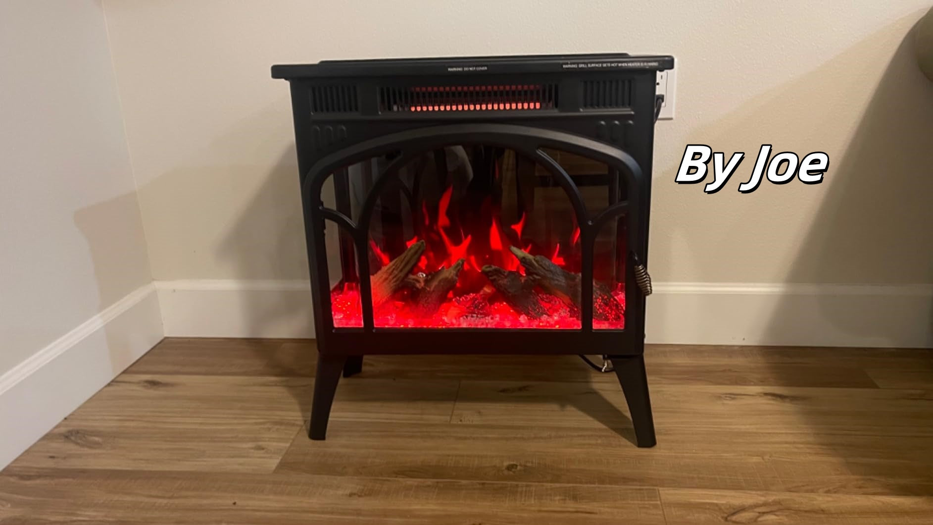 Electric Fireplace Stove 500/1500W Crystal
