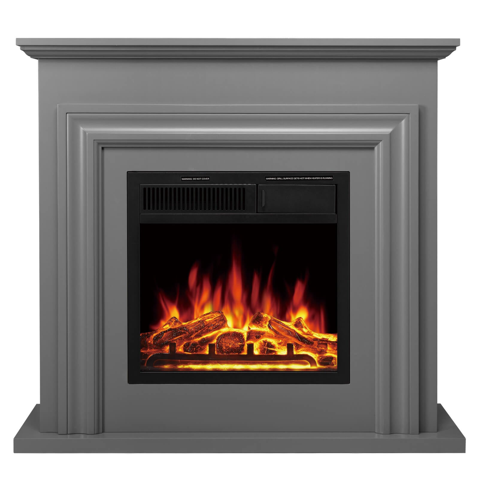 Cowsar 36" Electric Fireplace with Mantel Package 750W/1500W - Grey