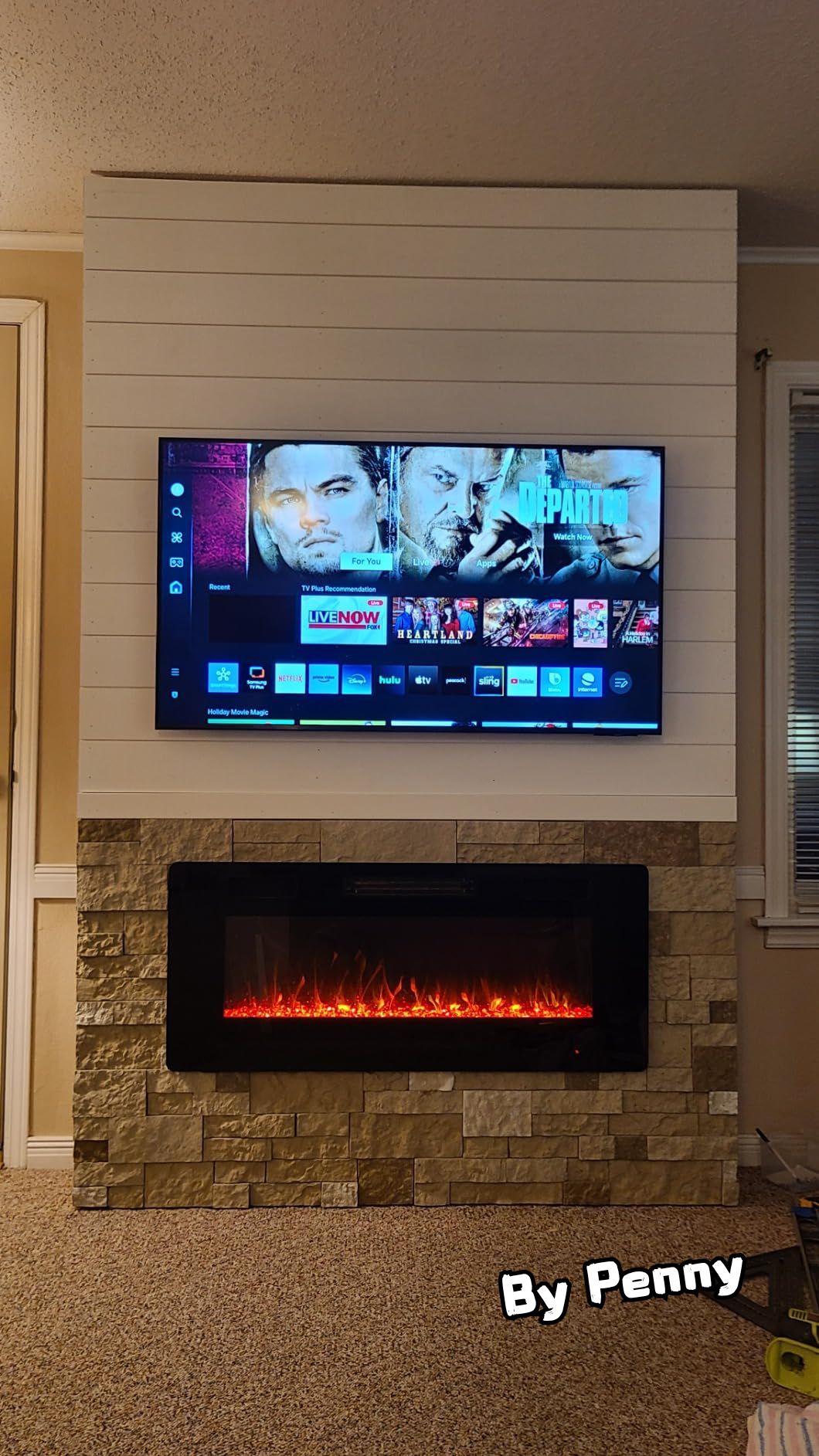 Electric Fireplace Insert 30/36/42/50/60/68 Inch 750W/1500W