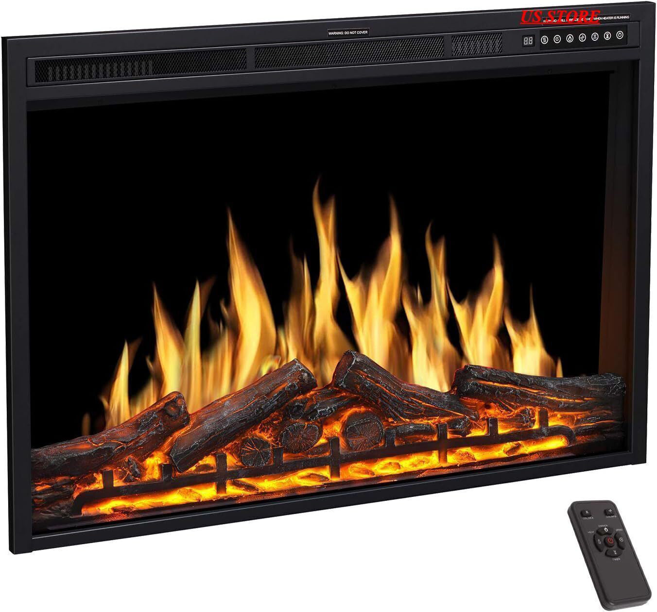 Electric Fireplace Insert 37'' 750W/1500W