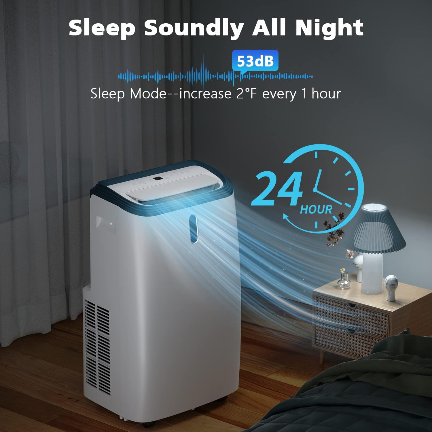 14000 BTU Portable Air Conditioner Cooling Up to 500sq.ft