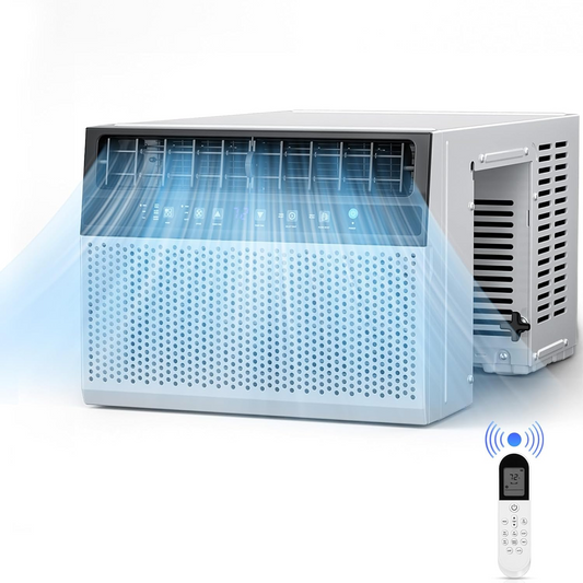 COWSAR U-Shaped Window Air Conditioner 8000-10000–12000 BTU, Quiet Smart AC with Remote & Timer, Cools 450–550 Sq.Ft.