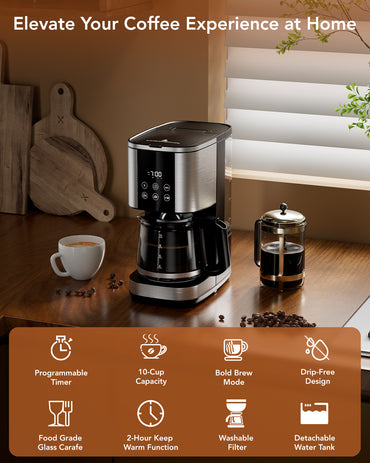 10-Cup 24-Hour Programmable Coffee Maker