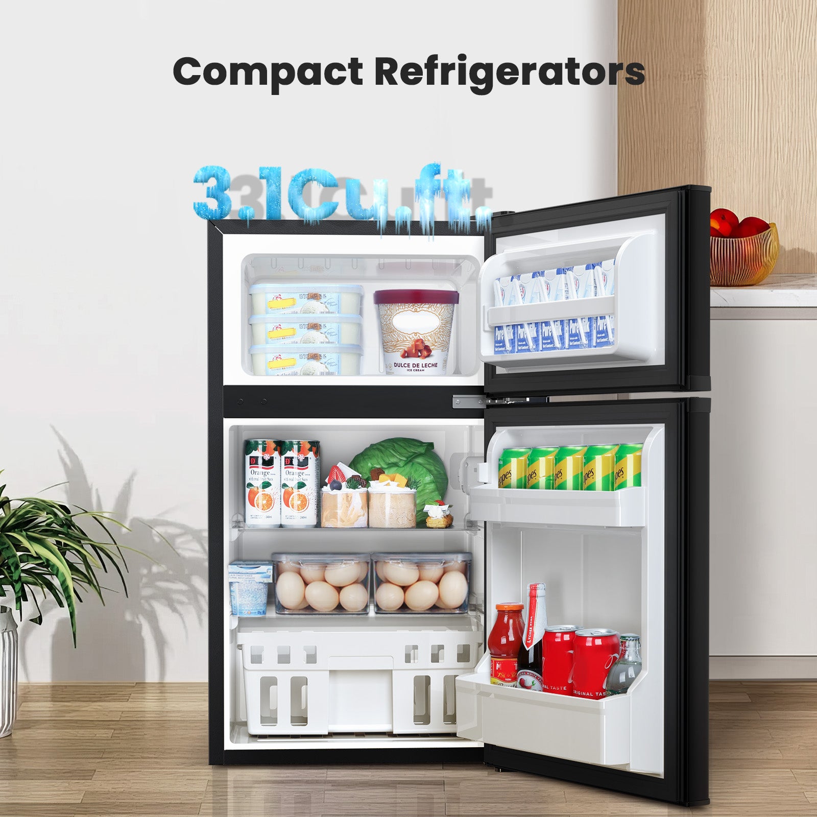 3.1 cu. ft. 2-Door Compact Mini-Refrigerator