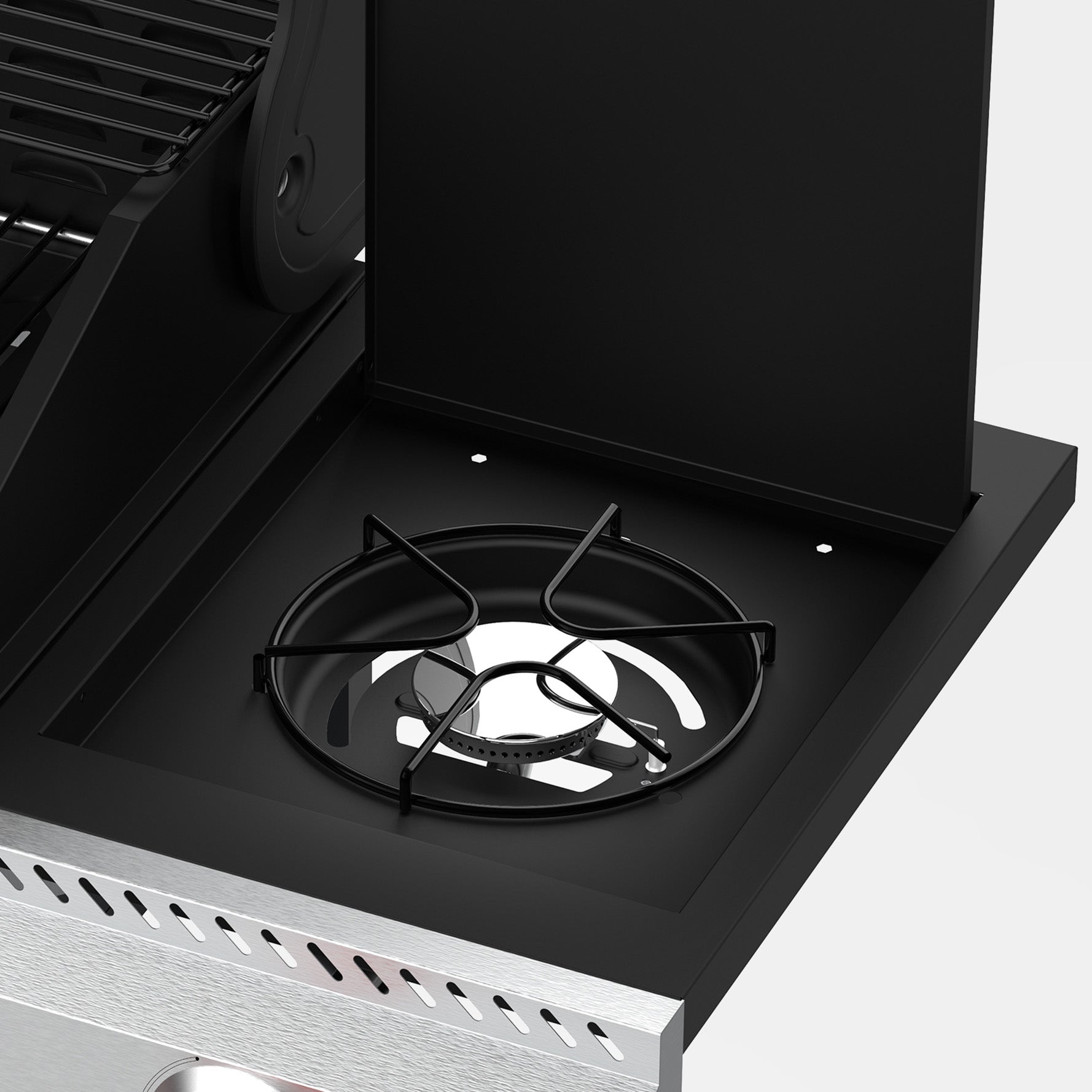 3+1/4+1 Burner Freestanding Propane Gas Grill With Side Burner And Cabinet