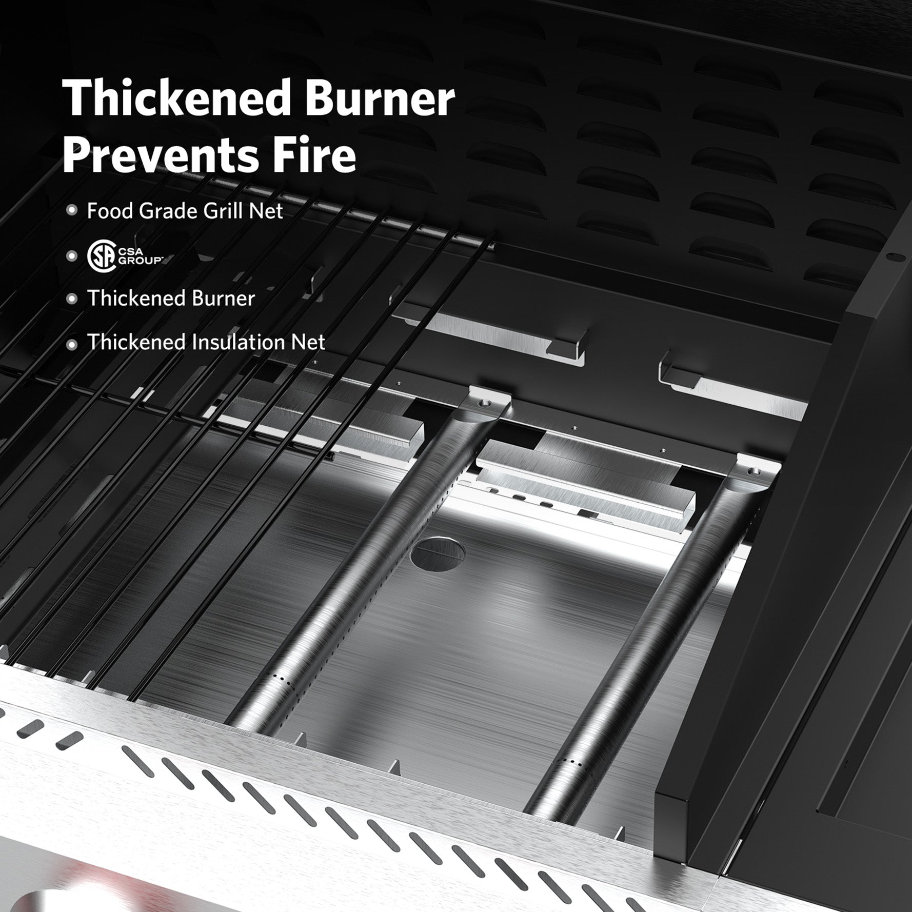 3+1/4+1 Burner Freestanding Propane Gas Grill With Side Burner And Cabinet