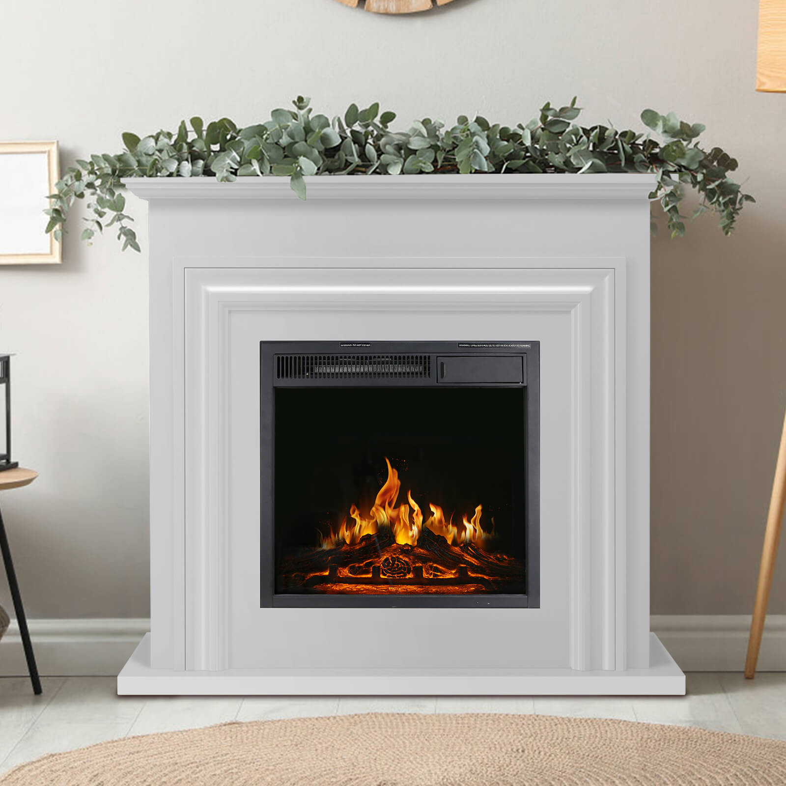 36" Electric Fireplace with Mantel Package 750W/1500W